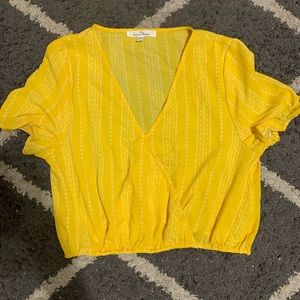 Cropped yellow top